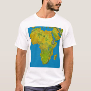 Topographische Ansicht von Afrika T-Shirt