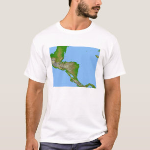 Topographische Ansicht von Mittelamerika T-Shirt