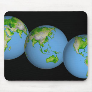 Topographische Ansichten der Welt Mousepad