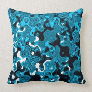 Topographische Blues Kissen