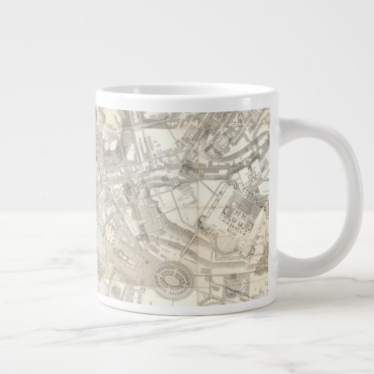 Topographische Karte des antiken Rom, Italien Jumbo-Tasse (Rechts)