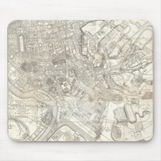 Topographische Karte des antiken Rom, Italien Mousepad (Vorne)