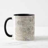 Topographische Karte des antiken Rom, Italien Tasse (Links)