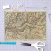 Topographische Karte des Yosemite-Tales 2 Seidenpapier (Handwerk)