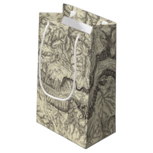 Topographische Karte des Yosemite-Tales Kleine Geschenktüte