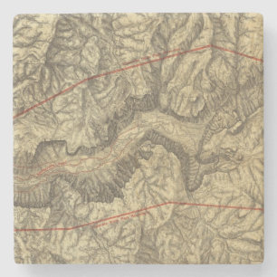 Topographische Karte des Yosemite-Tales Steinuntersetzer