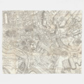 Topographische Karte von altem Rom, Italien Fleecedecke (Vorderseite (Horizontal))