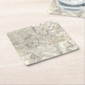 Topographische Karte von altem Rom, Italien Rechteckiger Pappuntersetzer (angewinkelt)