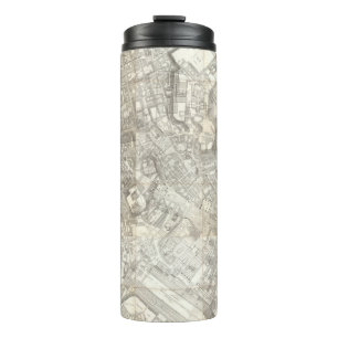 Topographische Karte von altem Rom, Italien Thermosbecher