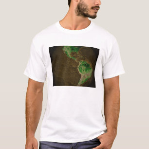 Topographische Karte von Erde T-Shirt
