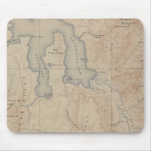 Topographische Karte, Yellowstone National Part, W Mousepad