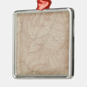 Topographische Karte, Yellowstone National Part, W Silbernes Ornament (Links)