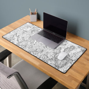 Topographische Maus Pad White Long Big Extended Ga Schreibtischunterlage