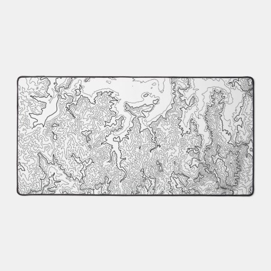 Topographische Maus Pad White Long Big Extended Ga Schreibtischunterlage (Vorderseite)