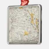 Topographische und Glazial- Karte des New Silbernes Ornament (Links)