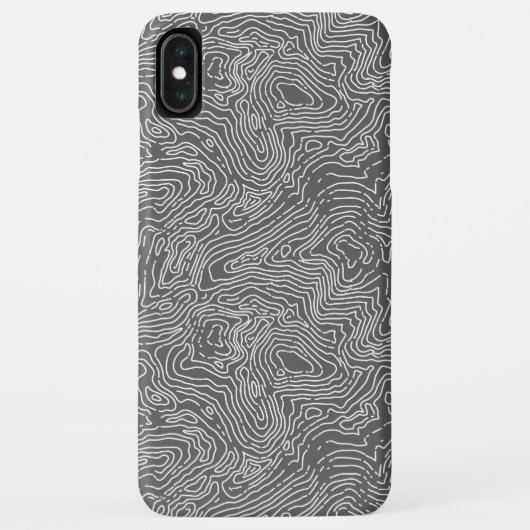 Topographischer | Holzkohle | iPhone XS maximaler Case-Mate iPhone Hülle (Rückseite)