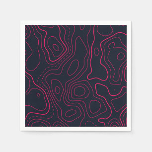Topographisches Kartenmuster Serviette