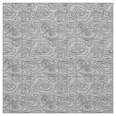 topographisches kartografisches graues Gewebe Stoff (Muster)