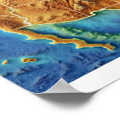 Topographisches US-Kartenplakat Poster (Ecke)