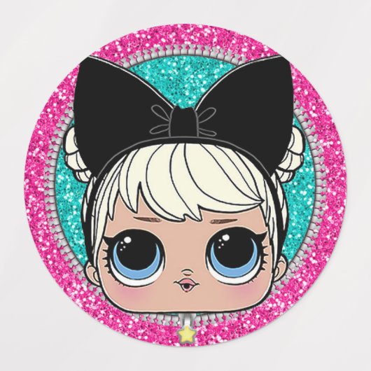 Topper Lol Surprise Glitter Etiketten (Design 1)