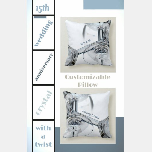 Toppled Crystal Wine Goblets Kissen