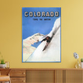 Tops the Nation - Skiing Promotionplakat Leinwanddruck (Insitu (Wohnzimmer))