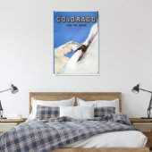 Tops the Nation - Skiing Promotionplakat Leinwanddruck (Insitu (Schlafzimmer))