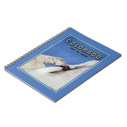 Tops the Nation - Skiing Promotionplakat Notizblock (Linke Seite)