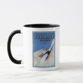 Tops the Nation - Skiing Promotionplakat Tasse (Links)