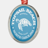 Topsail Beach (Meeresschildkröte) Ornament Aus Metall (Links)