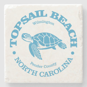 Topsail Beach (Meeresschildkröte) Steinuntersetzer