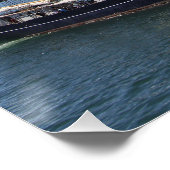 Topsail Gulet im Hafen von Brest Poster (Ecke)