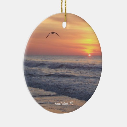 Topsail Insel, NC Keramik Ornament (Rechts)