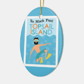 Topsail Island Fun Hipster Travel Keramik Ornament (Links)