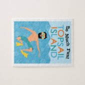 Topsail Island Fun Hipster Travel Puzzle (Horizontal)