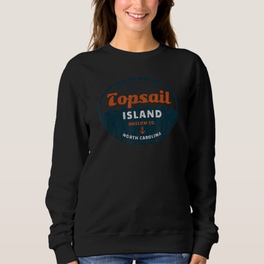 Topsail Island  NC Summertime Vacationing Circle W Sweatshirt (Vorderseite)