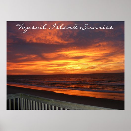 Topsail Island Sunrise Poster (Vorne)