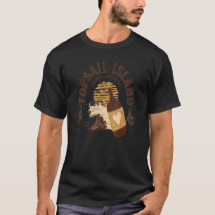 Topsail NC Beach Sommer Wellen und Wein T-Shirt