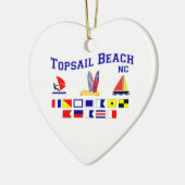 Topsail Strand NC-Signal-Flagge Keramik Ornament (Links)