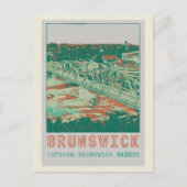 Topshaw Brunswick Bridge Maine USA Postkarte (Vorderseite)