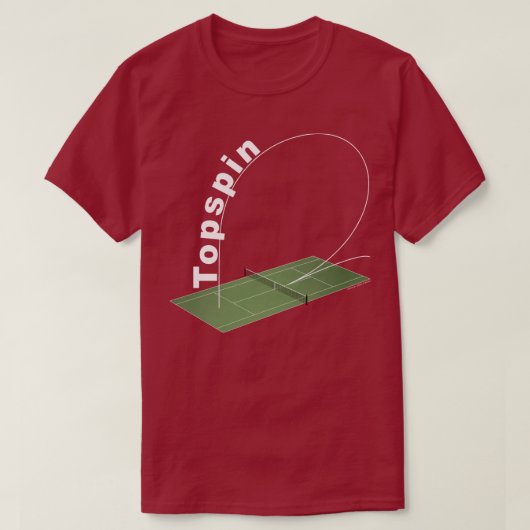 Topspin Tennisplatz T-Shirt (Design vorne)