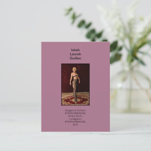 #TOPSUPERMODEL Ishah Laurah Einladungspostkarte (Stehend Vorderseite)