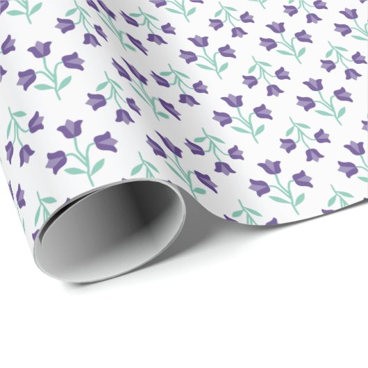 Topsy Tulip in Purple and Teal Geschenkpapier (Rolleneckpunkt)