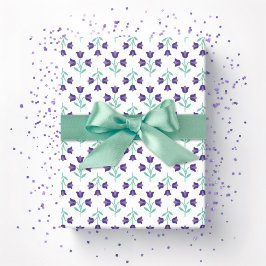 Topsy Tulpe in Lila und Türkis Geschenkpapier