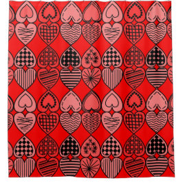 Topsy Turvy Hearts Duschvorhang