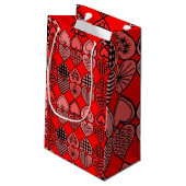 Topsy Turvy Hearts Kleine Geschenktüte (Rückseite Schrägansicht)