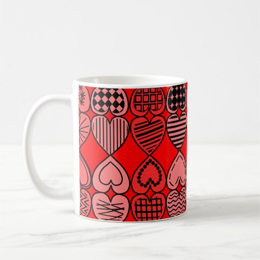 Topsy Turvy Hearts Tasse (Links)