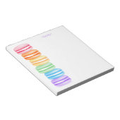 Topsy-Turvy-Stapel Regenbogenmacarons Notizblock (angewinkelt)