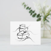 Topsy Turvy Wedding Cake Postkarte (Stehend Vorderseite)