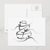 Topsy Turvy Wedding Cake Postkarte (Vorne/Hinten)